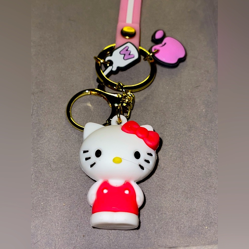 Hello Kitty Silicon Keychain. NIP